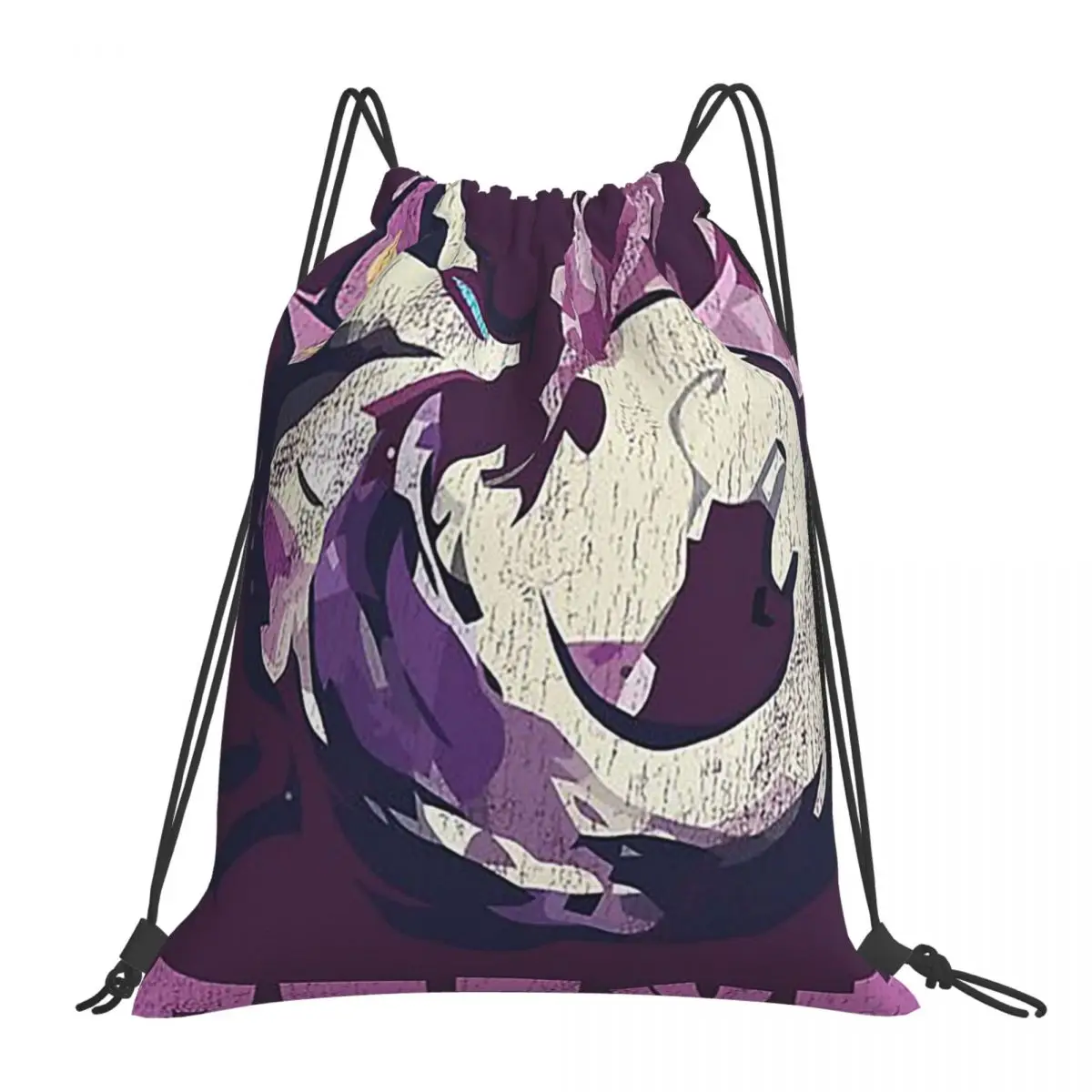 モンスターハンターライズ水ツネ漢字アイコンバックパックファッションポータブル巾着バッグスポーツバッグブックバッグ男性女性学校