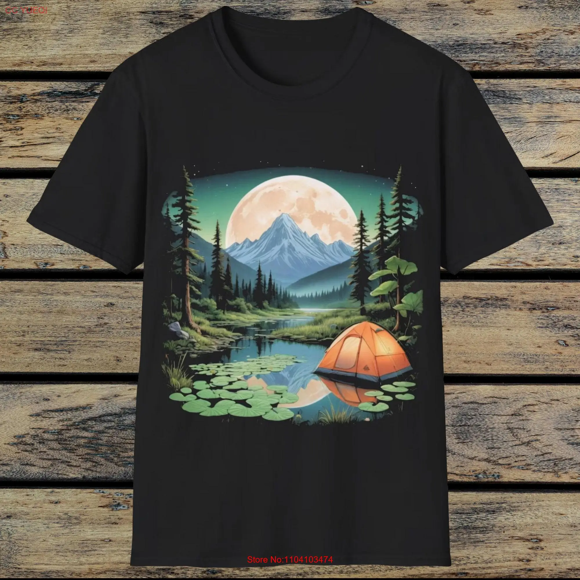 Camping In Tents T Shirt For Campers Life Outdoor Hiking long or short sleeves