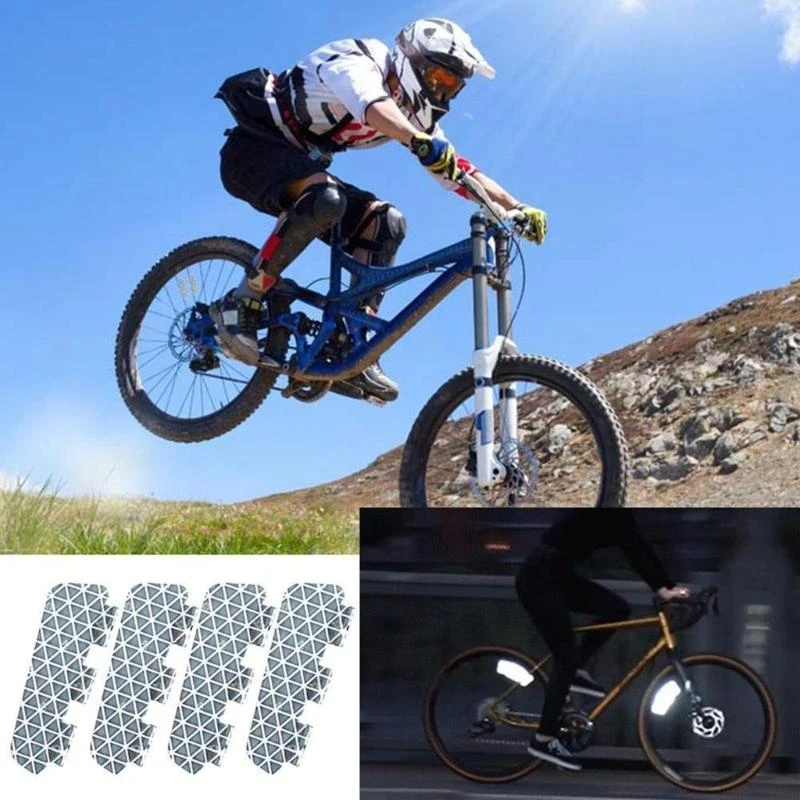 4Pcs/set High Reflective Bicycles Wheel Reflectors Bicycles Reflectors Suitable for Mountain Bicycles Safety Warning