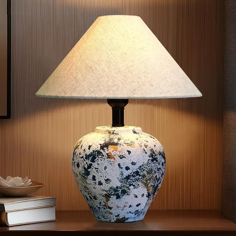 

desk lamp, bedside lamp, bedroom, living room, homestay ornament, Chinese Zen Japanese retro Jingdezhen