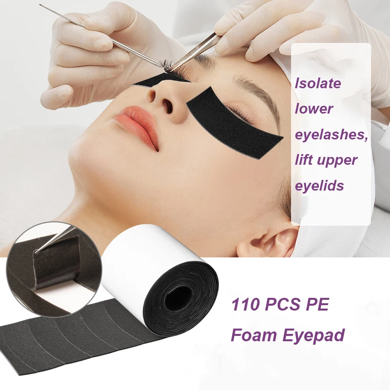 

110 Pcs/Roll Eyelash Foam Tape Lash Patches For Eyelash Extension Wraps Black Eye Pads Makeup Tools
