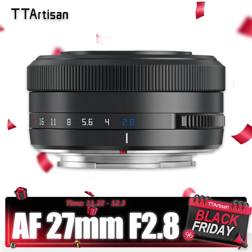 TTArtisan AF 27mm F2.8 Camera Lens with Eye Recognition Focus for Studio Landscape Photography Fujifilm XF Mount XT-100 XE-4