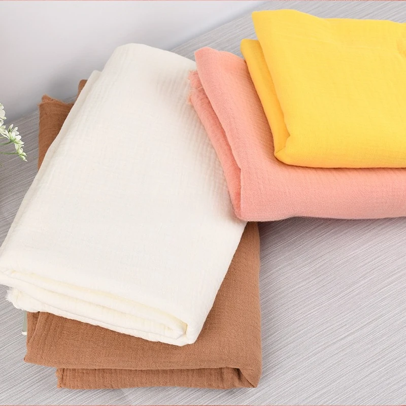 100% Cotton Double Layer Gauze Fabric Muslin Crepe Fabric For Baby Anti-Mosquito Pants Pajamas