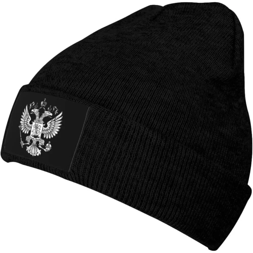 Russia Flag Russian Emblem Beanie Hat Knit Hat Cap Warmth for Men Women Hat