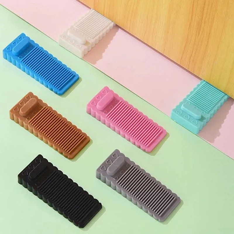 

1 шт., безопасные силиконовые дверные стопоры, блок-клиновые дверные стопоры, дверной стопор, задний фиксатор для двери домашнего офиса, стопор для предотвращения столкновений