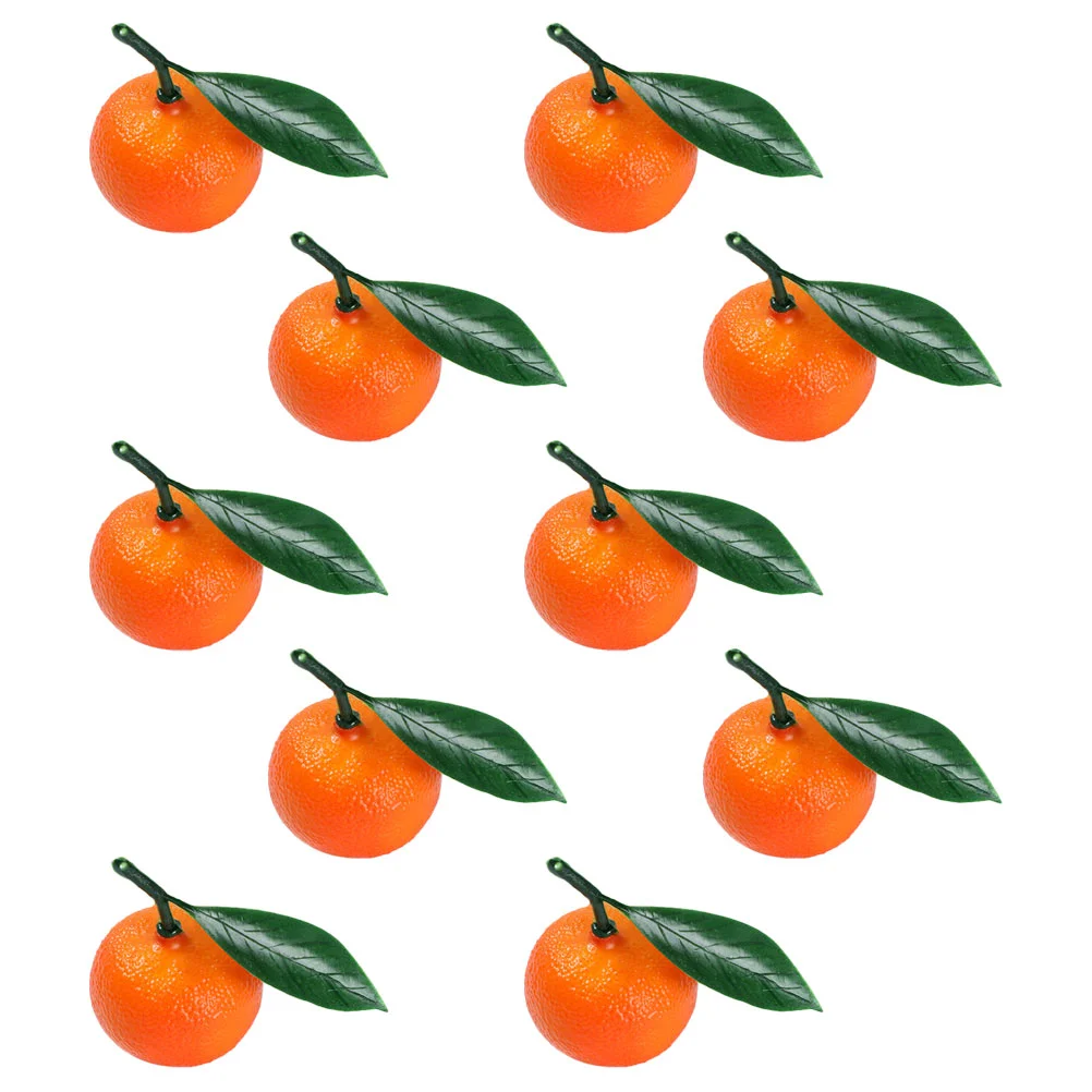 

10 Pcs Lifelike Artificial Oranges Decor Mini Scene Adornment Fake Fruit Model Prop Imitation PVC Decoration for Market