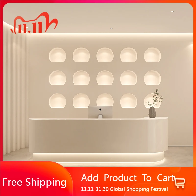 

Beauty Luxury Reception Desks Modern Shelves Restaurant Company Reception Desks Minimalist Mostrador De Tienda Trendy Furniture