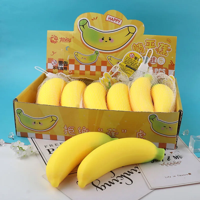 Anti-stress Squishy Banana Toys Slow Rising Jumbo Squishy Fruit Squeeze Toy Funny Stress Reliever Reduce Pressure Prop