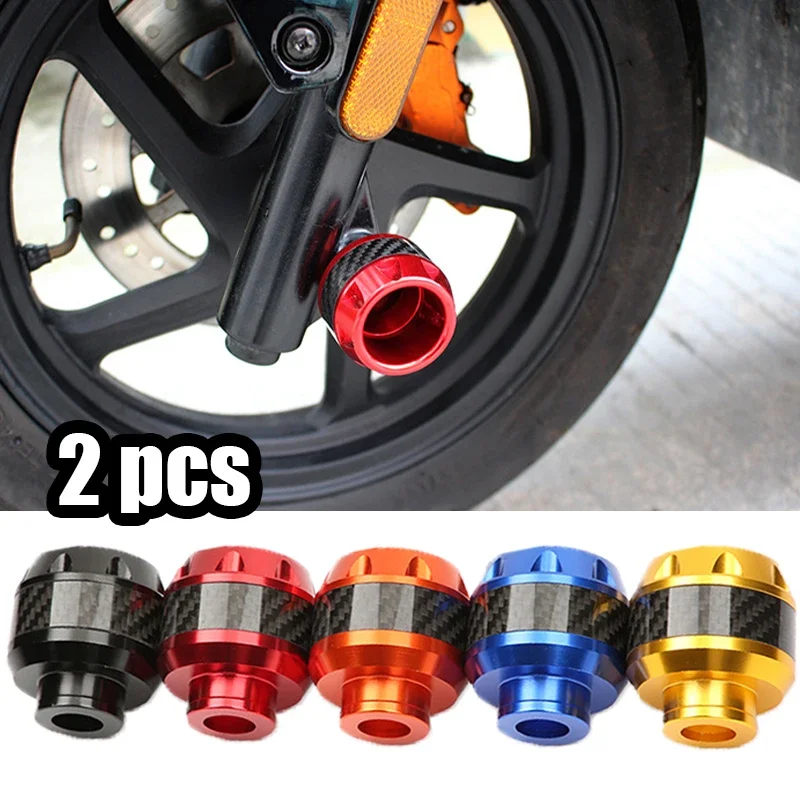 2pcs Aluminum Wheel Protection Crash Pads Scooter Frame Slider Fairing Guard Tuning Falling Protector Moto Motocross Accessories