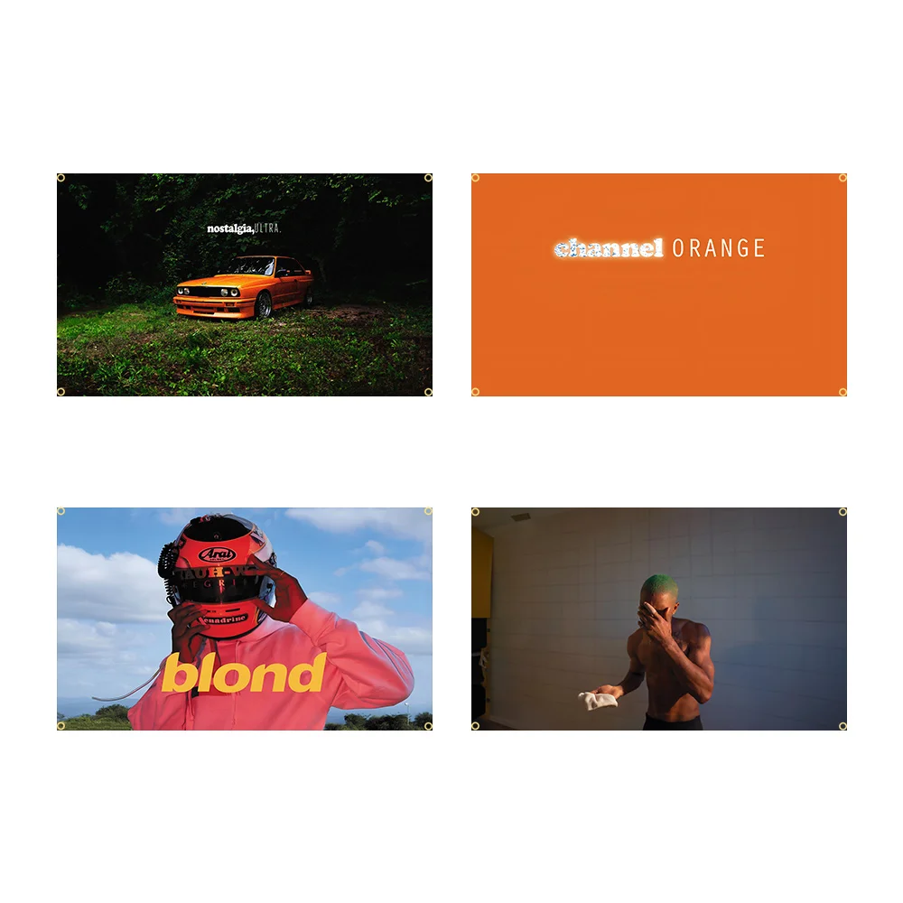 90X150CM Frank Oceans Blonde Channel Orange Music Art Flag Tapestry Wall Hanging Bed Room Bar Modern Banner Aesthetic Room Decor