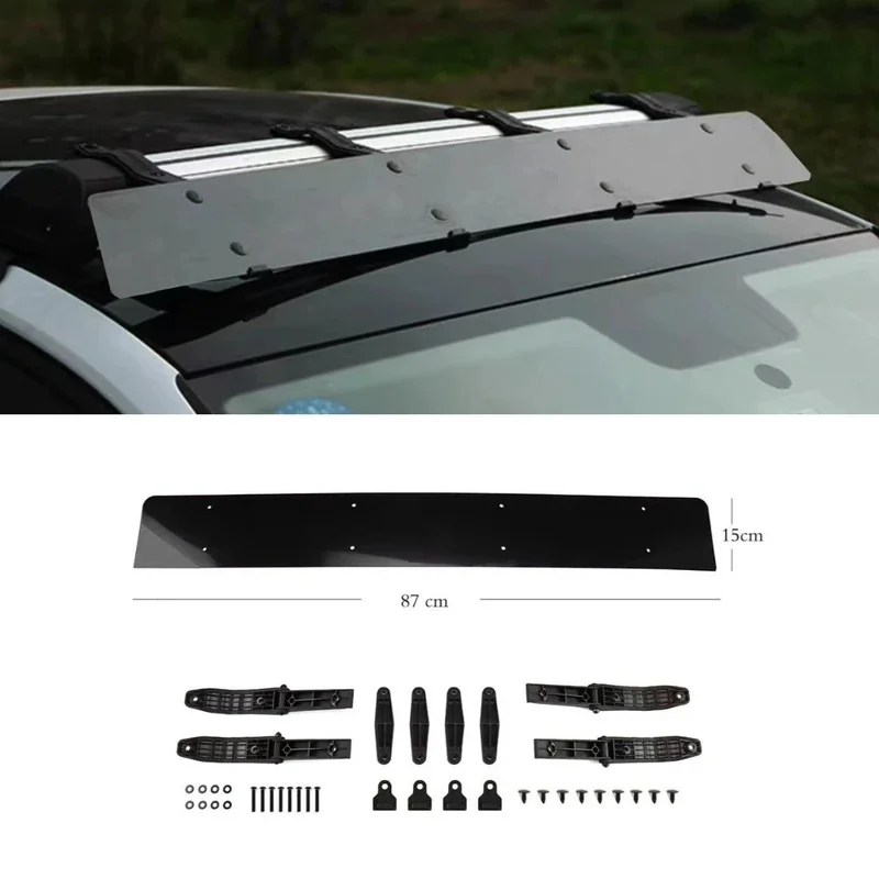 For Universal Car Roof Spoiler Wind Deflector Noise Reduction Windshield Bar Roof Rack Accessory Auto Exterior Mod Upgrade Part