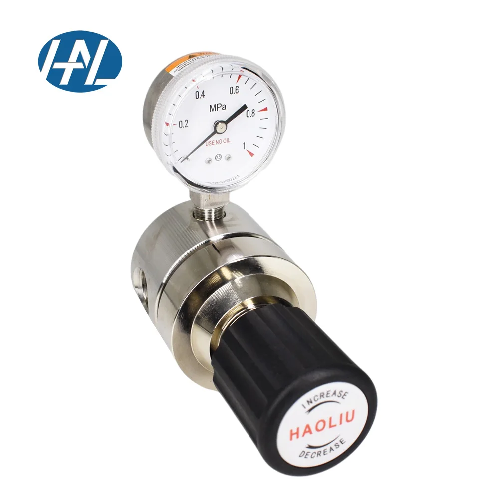 

Single Stage Stainless Steel 316/316L Gas Pressure Regulator Large Flow Pneumatic Gas Pressure Reducer