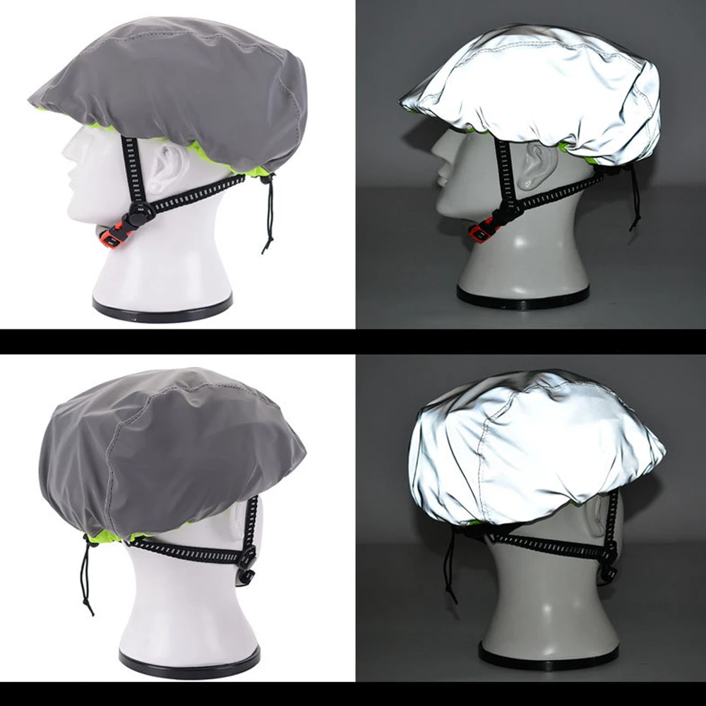 Bicycle Helmet Cover Waterproof High Visibility Reflective Cycling Helmet Cover Rainproof Windproof Bike Rain Cover