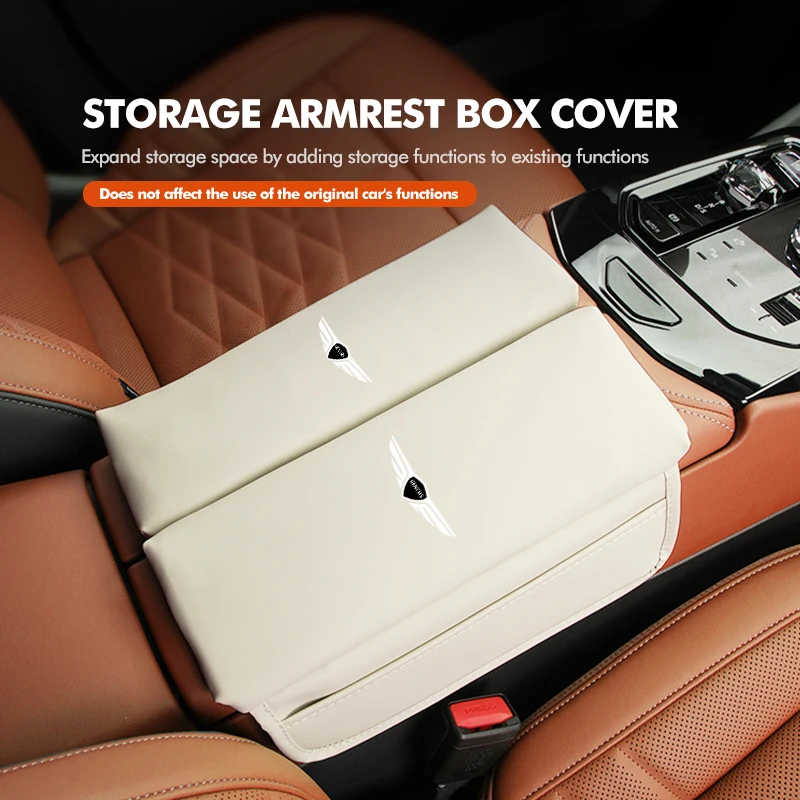 Car Flat Double Open Central Armrest Box Cover Storage Bag For Coupe EQ900 G70 G80 G90 GV60 GV70 GV80 2023