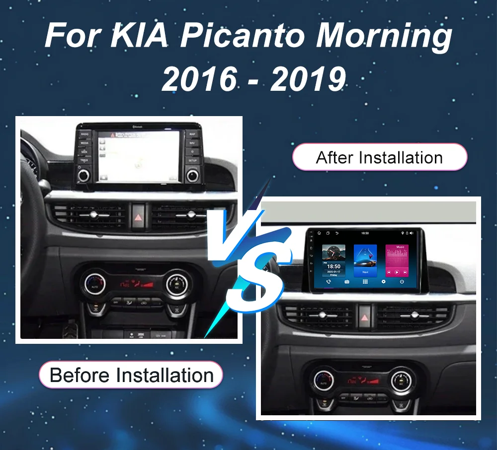 Android Carplay Car DVD For KIA Picanto Morning 2016 2017 2018 2019 Auto Radio Stereo GPS Navigation Multimidia Player NO 2DIN