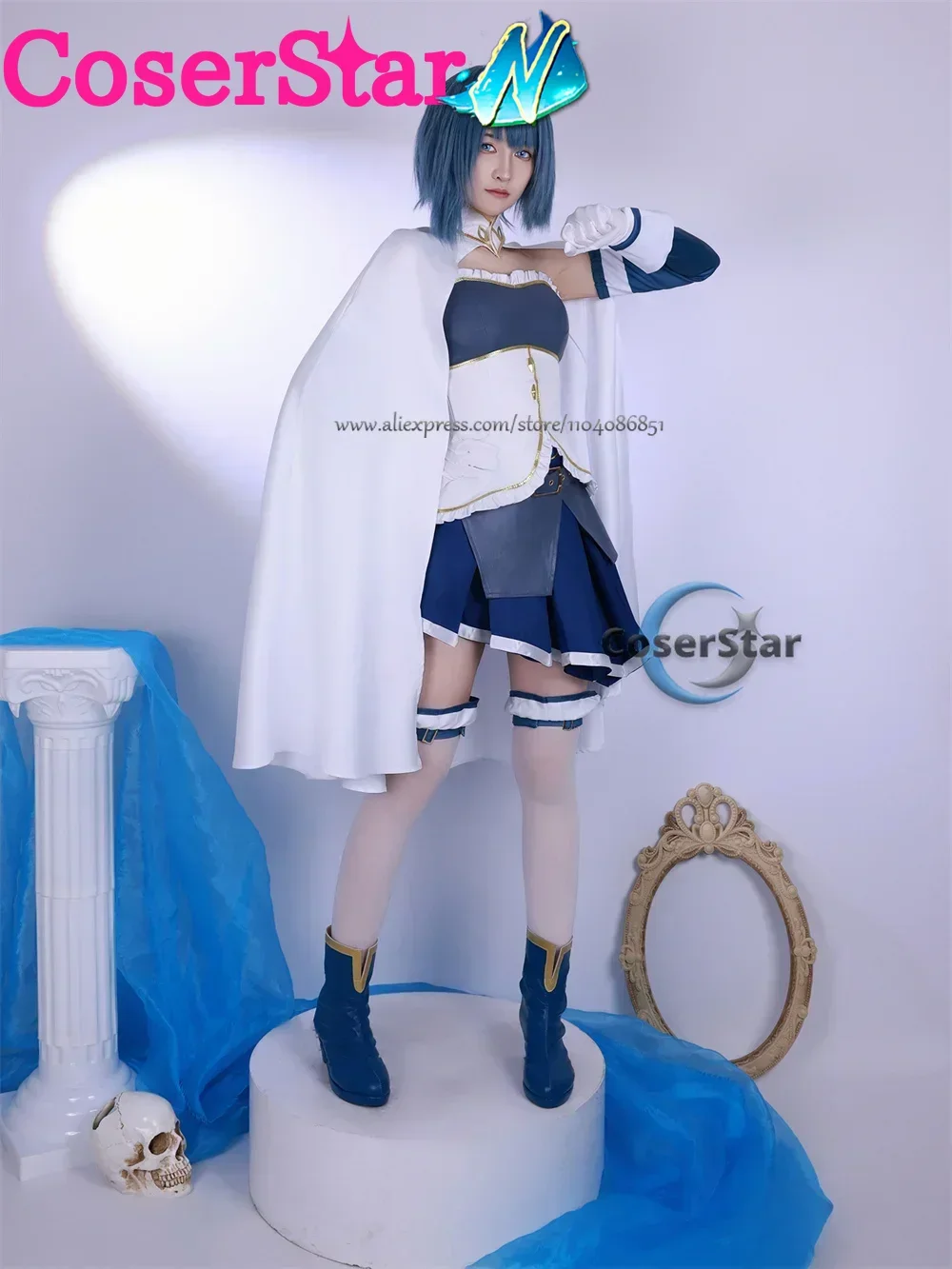 Puella Magi Madoka Magica Miki Sayaka Costume Cosplay Gioco di ruolo Comic Con Dress Ognissanti Parrucche per feste Animazione Prop