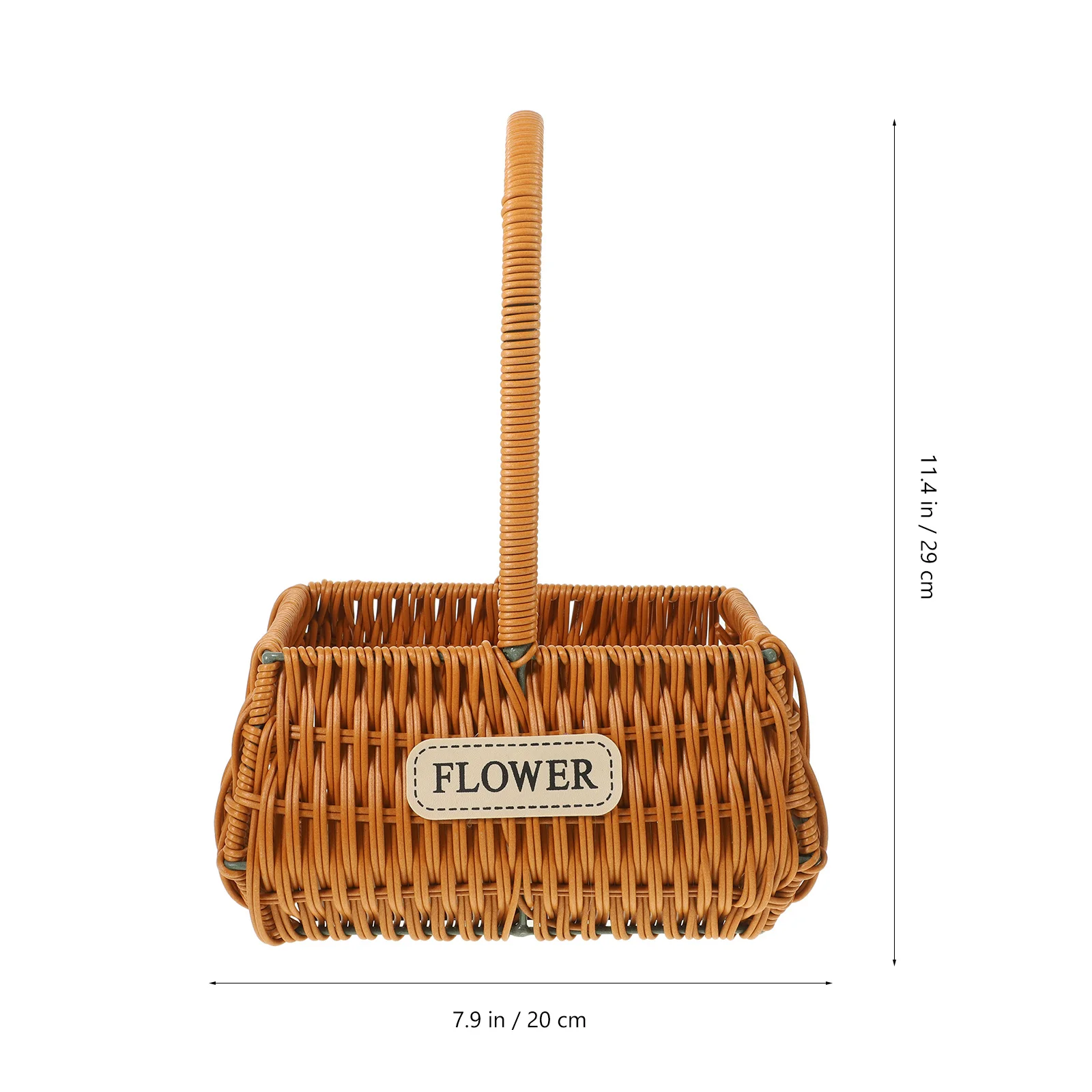 سلة ترتيب الزهور المنسوجة المحمولة لديكور الزفاف ديكور المنزل سلة التخزين متعددة الأغراض زهرة الزخرفية #3