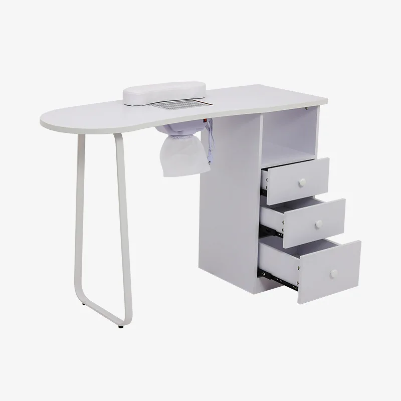 Wholesale White Nail Art Table Folding Beauty Nail Salon Furniture Nail Table With Hand Pillow