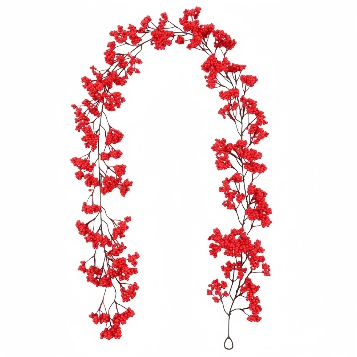 200cm Christmas Garland Red Berry Vine Artificial Plants DIY Hanging Wreath Xmas Tree Home Decoration Wedding Ornaments