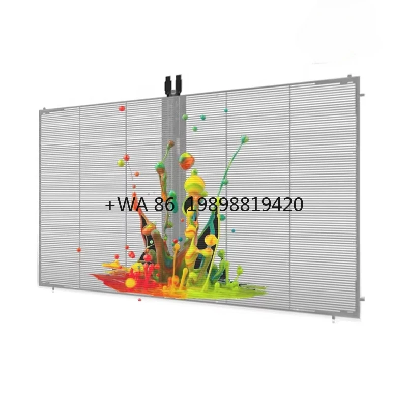 Indoor/Outdoor P3.9 Transparent Film LED Display Curtain, Event Advertising Mesh LED Screen for Concert Rentals and Video Wall
