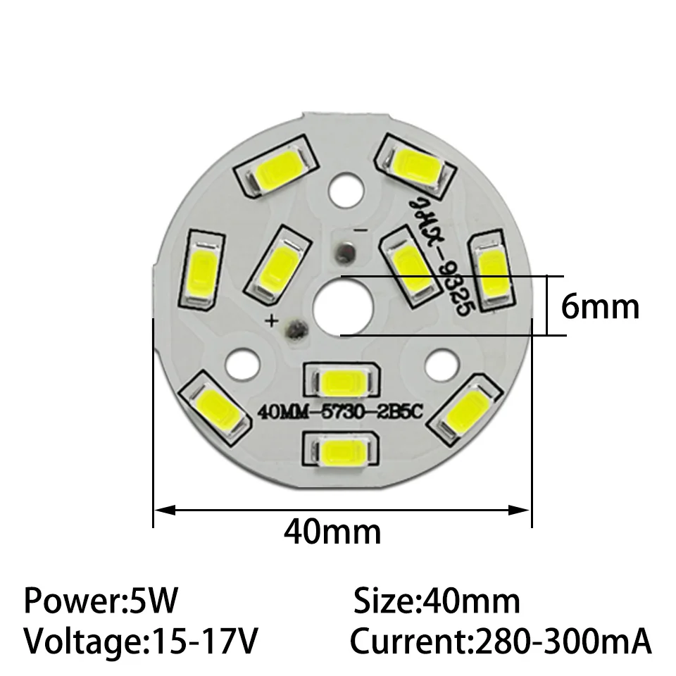 10 szt. Chipów LED 5W żarówka LED PCB SMD5730 źródło światła Panel lampy z wtyczką do do sufitu LED wymiana żarówki lampy