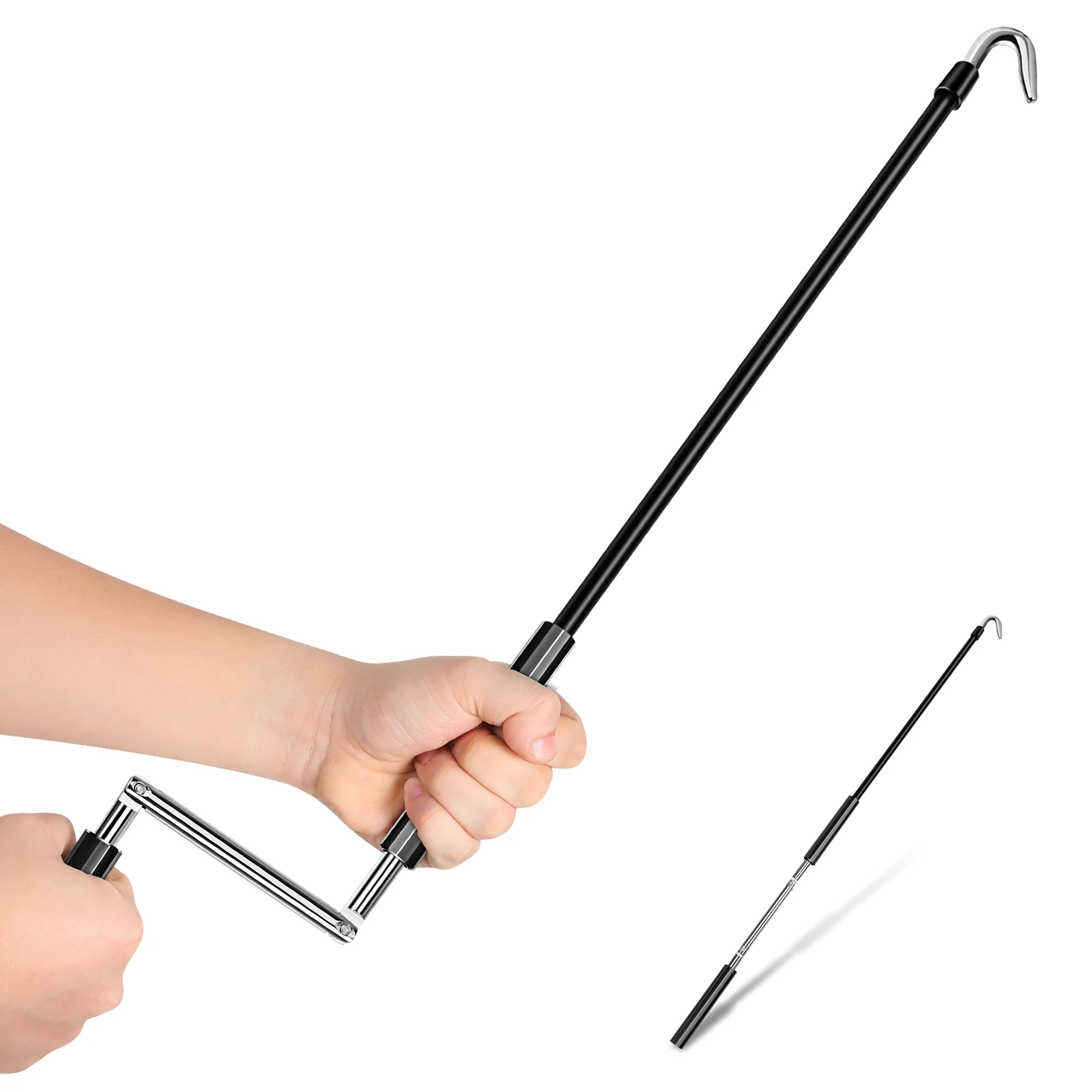 

Heavy Duty Manual Awning Crank Handle Lightweight Replacement Wand for Outdoor Shade Canopy Patio RV Universal Accessory Gear