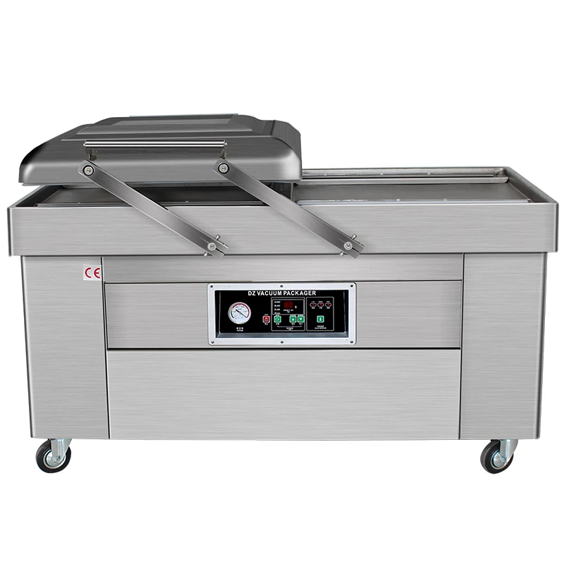 

DZ-500 Flat Double Chamber Sealer Packaging Fruits And Vegetables Vacuum Packing Machine