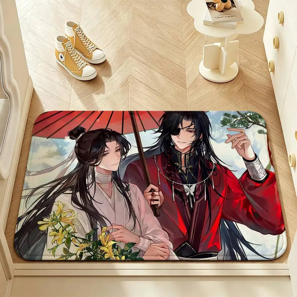 Xie Lian Hua Cheng Heaven Officials Blessing Short Plush Anti-Slip Door Mat Soft Floor Mat for Home Entrance