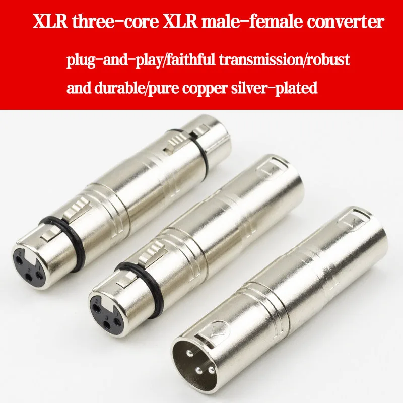 

3 Pin XLR Female To Female Adapter XLR Female To Female Connector Mic Barrel Extension Converter for Microphone Stereo Mixer