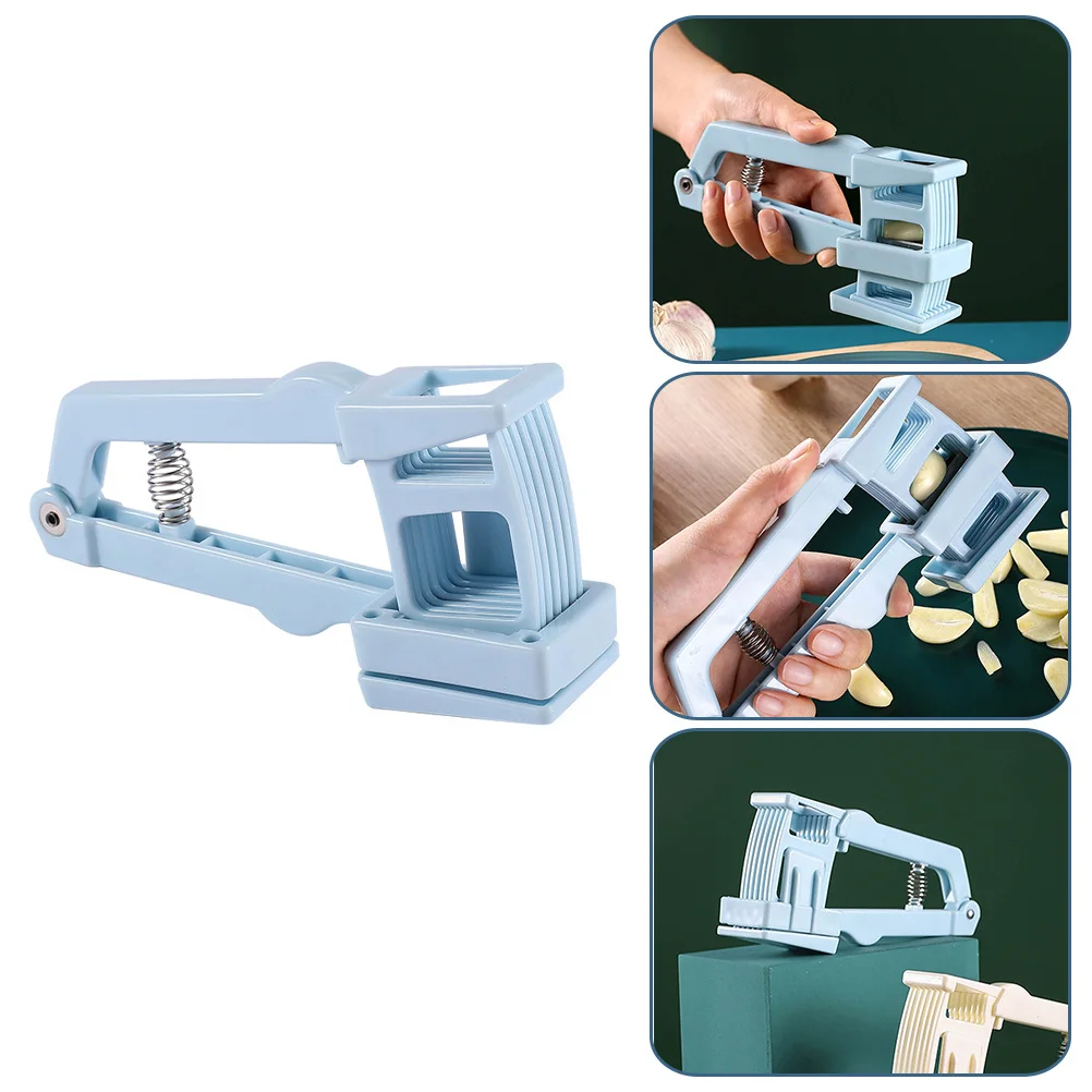 

Manual Garlic Slicer Stainless Steel Kitchen Gadget Convenient Multi-Functional Garlic Press Household Tool