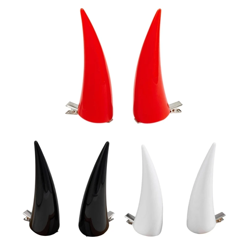 Pince à cheveux Anime puissance Halloween corne pince plate Halloween épingle à cheveux puissance pince à cheveux élégante pour
