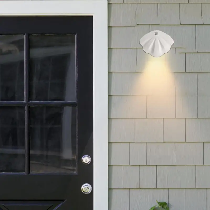 Movimento ativado LED Night Light, Shell Forma magnética, recarregável, pequeno Sensor