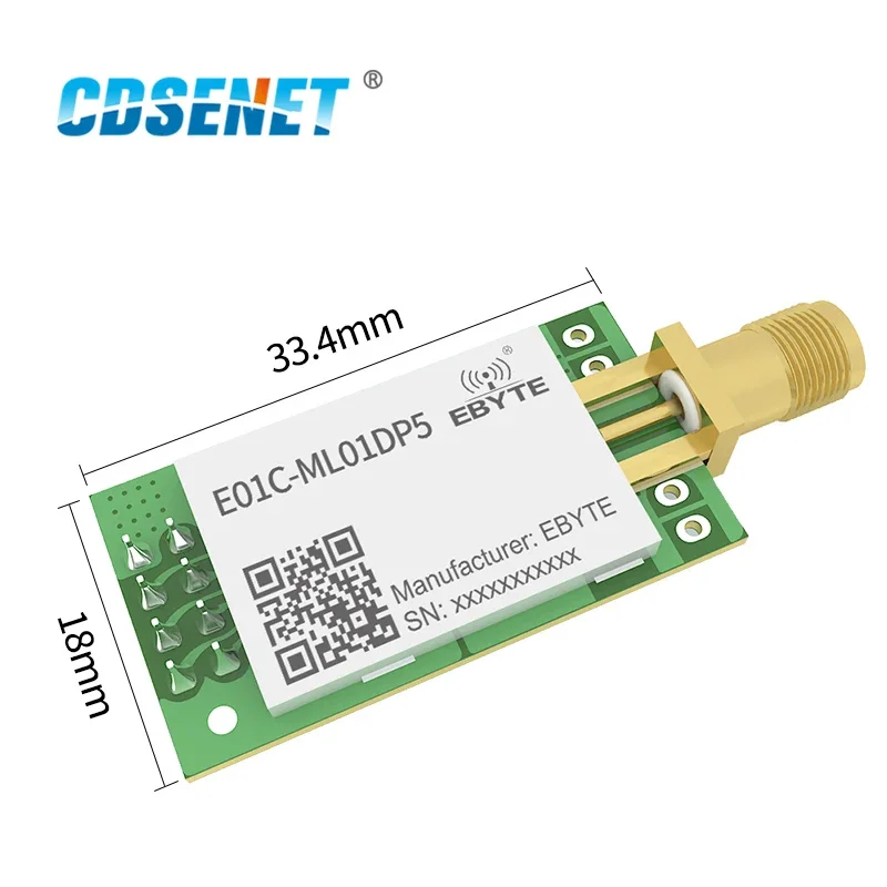 5PCs Si24R1 2.4GHz PA LNA Rf SPI Module 100mW 20dBm E01C-ML01DP5 CDSENET 2.5km Long Range Wireless Transmitter Receiver nRF24L01