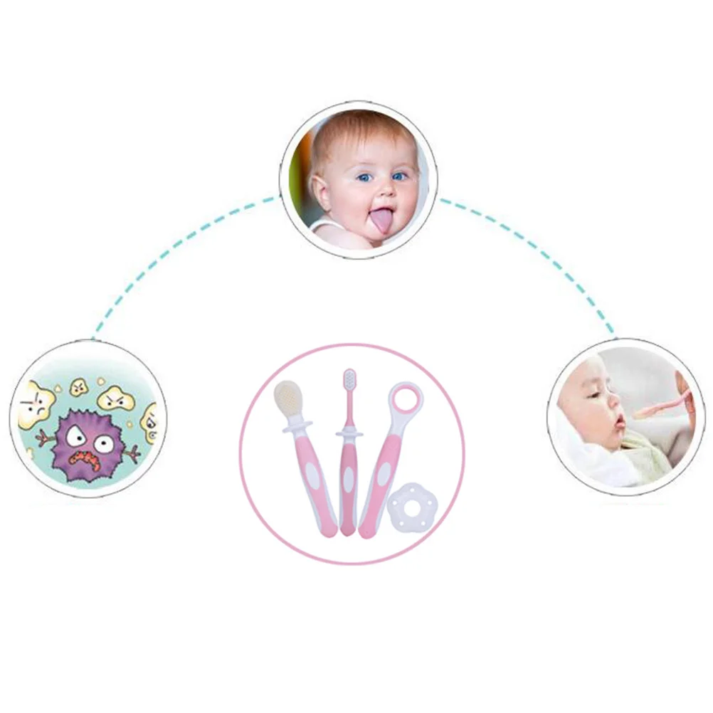 

Baby Toothbrush Soft Bristle Deciduous Teeth for Kids Silicone Training Child Infant