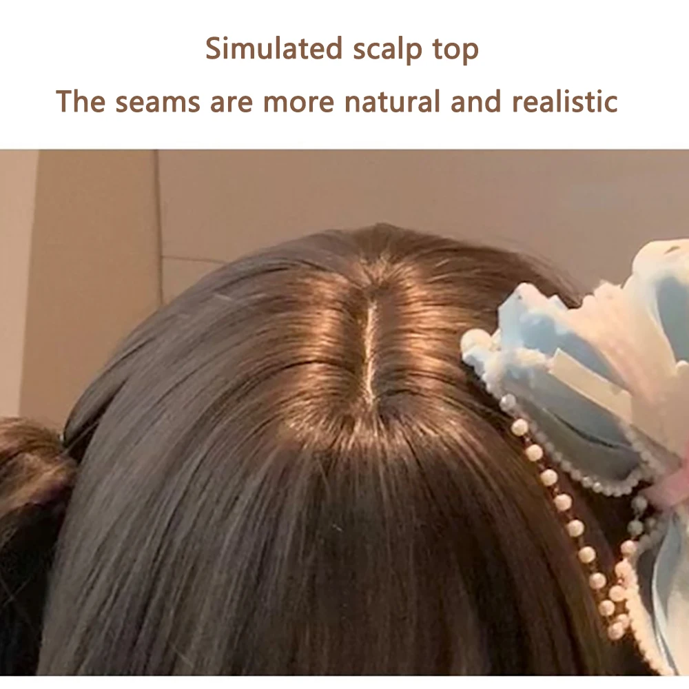 شعر صناعي مجعد روماني، ذيل حصان قابل للفصل، حلو ولطيف، مناسب للنساء، شعر مستعار لوليتا اليومي للعب الأدوار