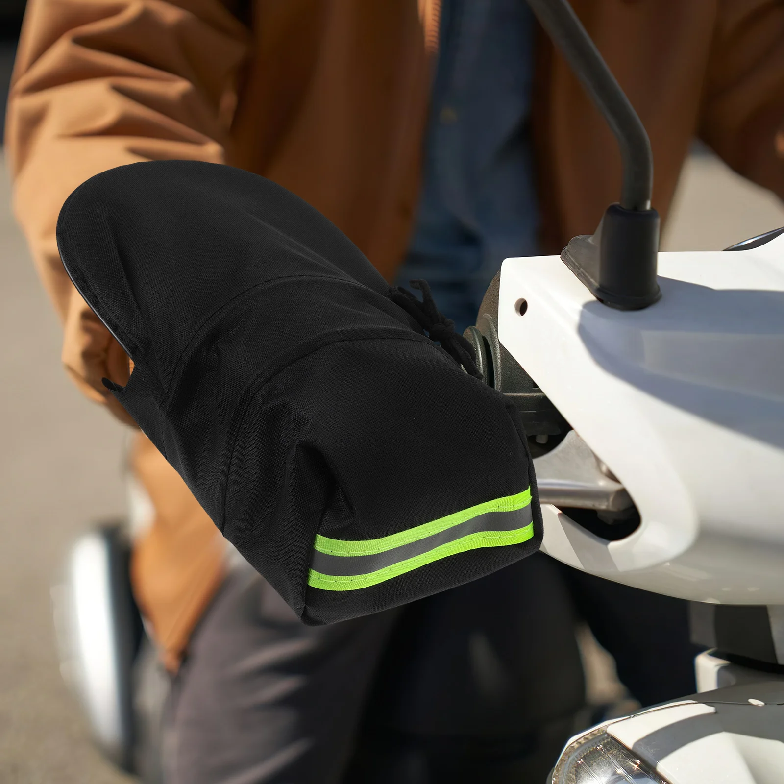 

1Pair Electric Bike Handlebar Gloves Windproof Waterproof Uv Protection Summer Motorcycle Handlebar Mitts Motorbike Accessories