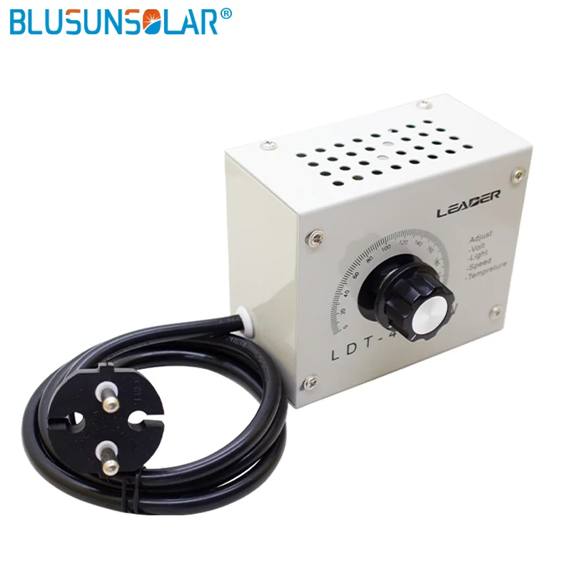 SCR 조광기 휴대용 속도 온도 조명 조절 레귤레이터, AC 220V, 4000W, 컴팩트 가변 전압 컨트롤러