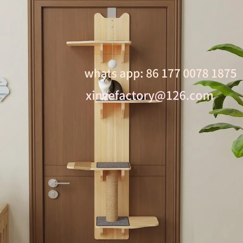 

Customizable Solid Wood Hanging Door Cat Climbing Frame Climbing Column Grinding Claw Jumping