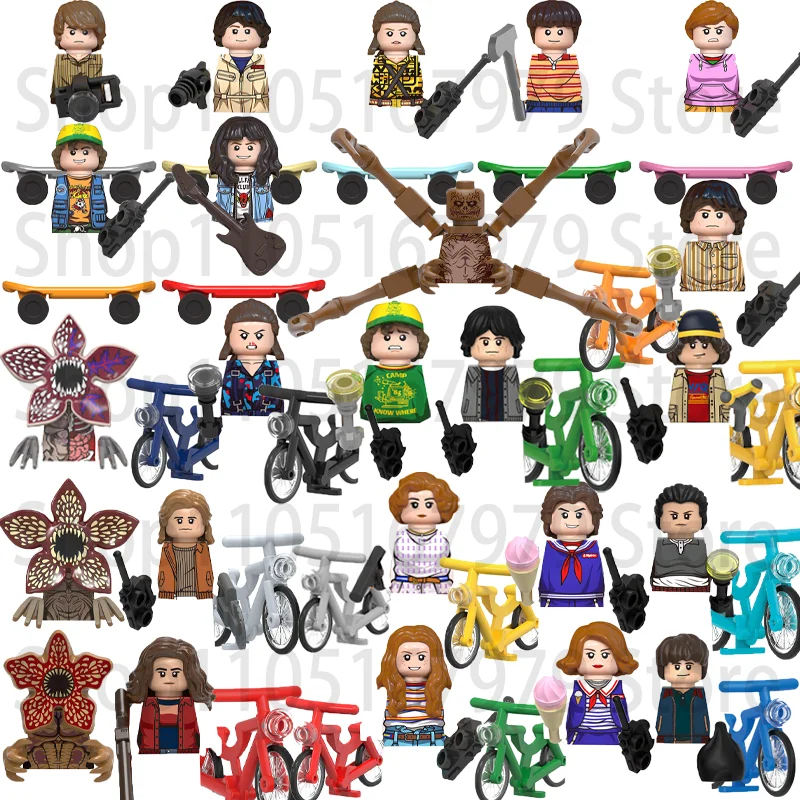 الرعب التلفزيون داستن مايك لوكاس سوف أحد عشر ديموجورجون نموذج اللبنات تنوير عمل الشكل الطوب لعب للأطفال