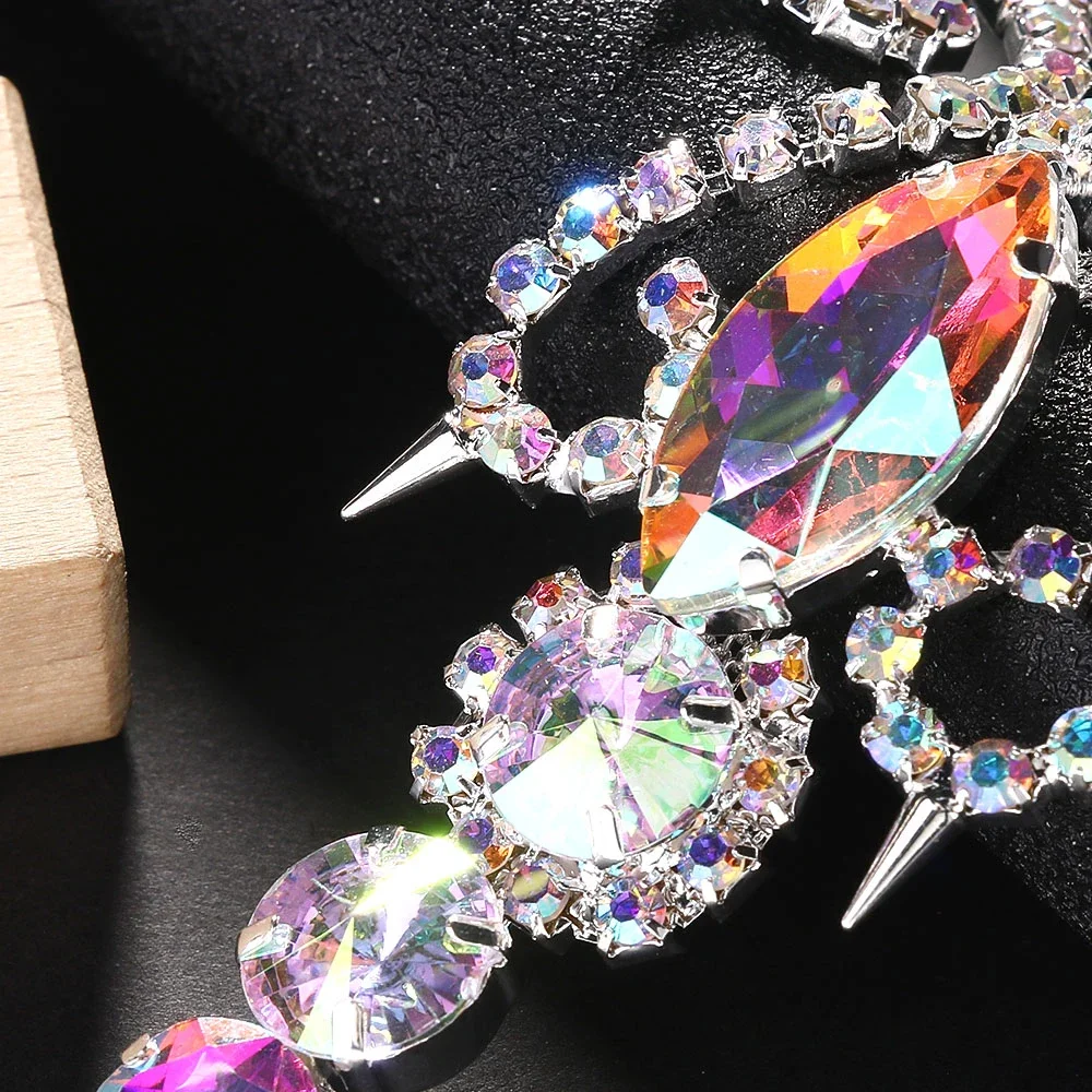 Sexy Colorful Hollow Toe Chain Anklet Belly Dance Accessories Beach Barefoot Geometric Rhinestone Anklet Bracelet for Women