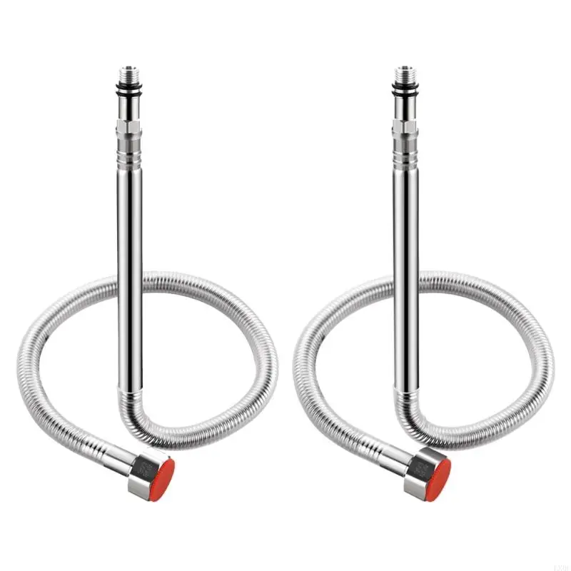 LX0C 2Pcs Faucet Hose Hot and Cold Water Inlet Pipe Stainless Steels Heaters Connecting Pipe Shower Hose Connecting Pipe