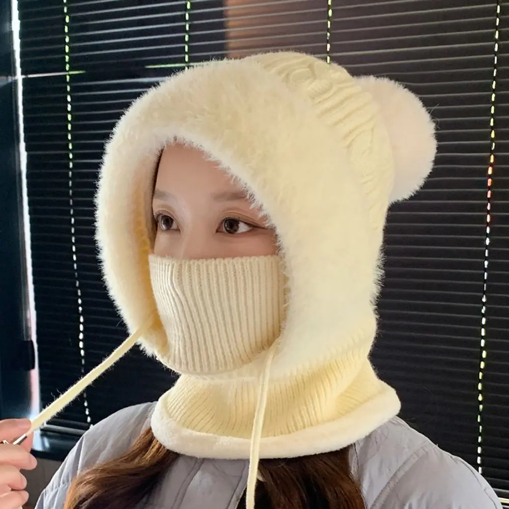 بالاكلافا قبعة وشاح ناعم ومجموعة قبعات مرنة 2 في 1 محبوك طقم قبعات رشاقته الدافئة أفخم مقنعين قبعة حرارية الدفء #2