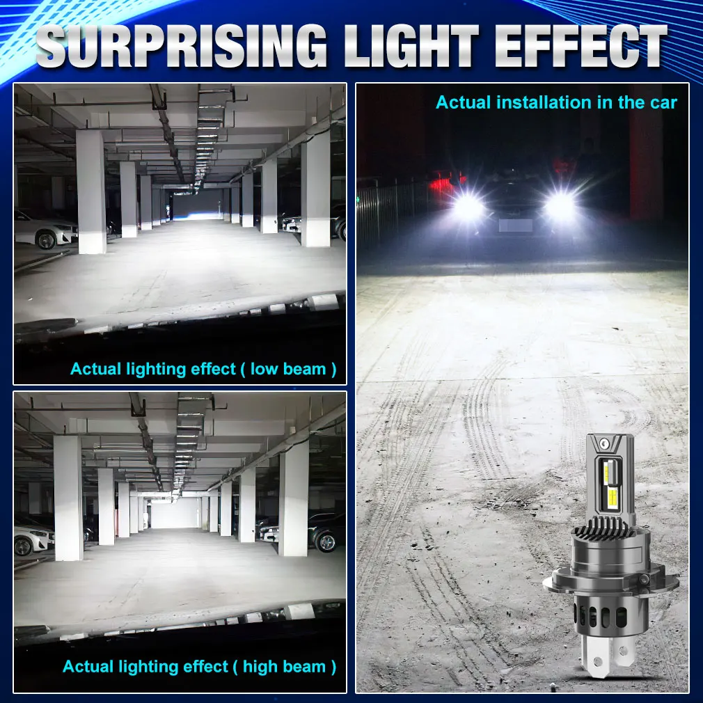 30000LM Canbus H4 LED المصابيح الأمامية 9003 HB2 lampada عالية منخفضة شعاع سيارة ضوء توربو Led ديود مصباح السيارات 6500K 12 فولت #6