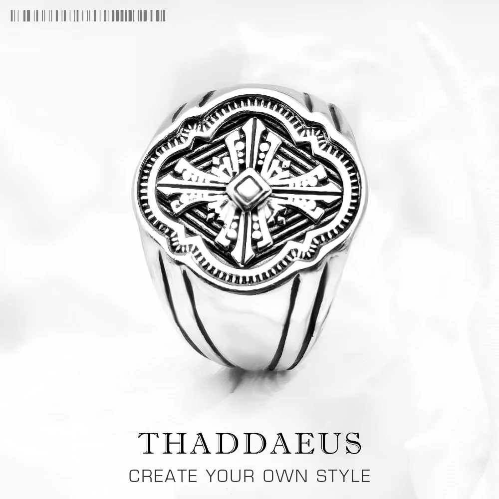 Anillo clásico con cruz, joyería fina para mujeres y hombres, novedad de verano 2023, regalo Personal de la suerte en Plata de Ley 925