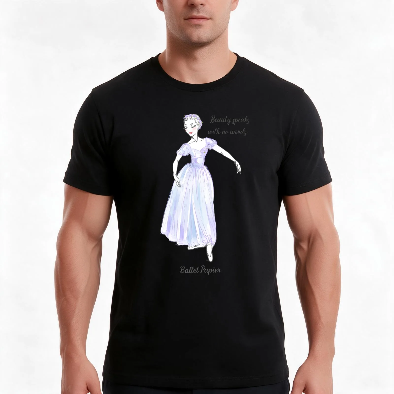 Beauty Ballet T-Shirt Summer Casual Cotton Tee Oversized Streetwear Tops Vintage Graphic Print Loose Fit Short Sleeve
