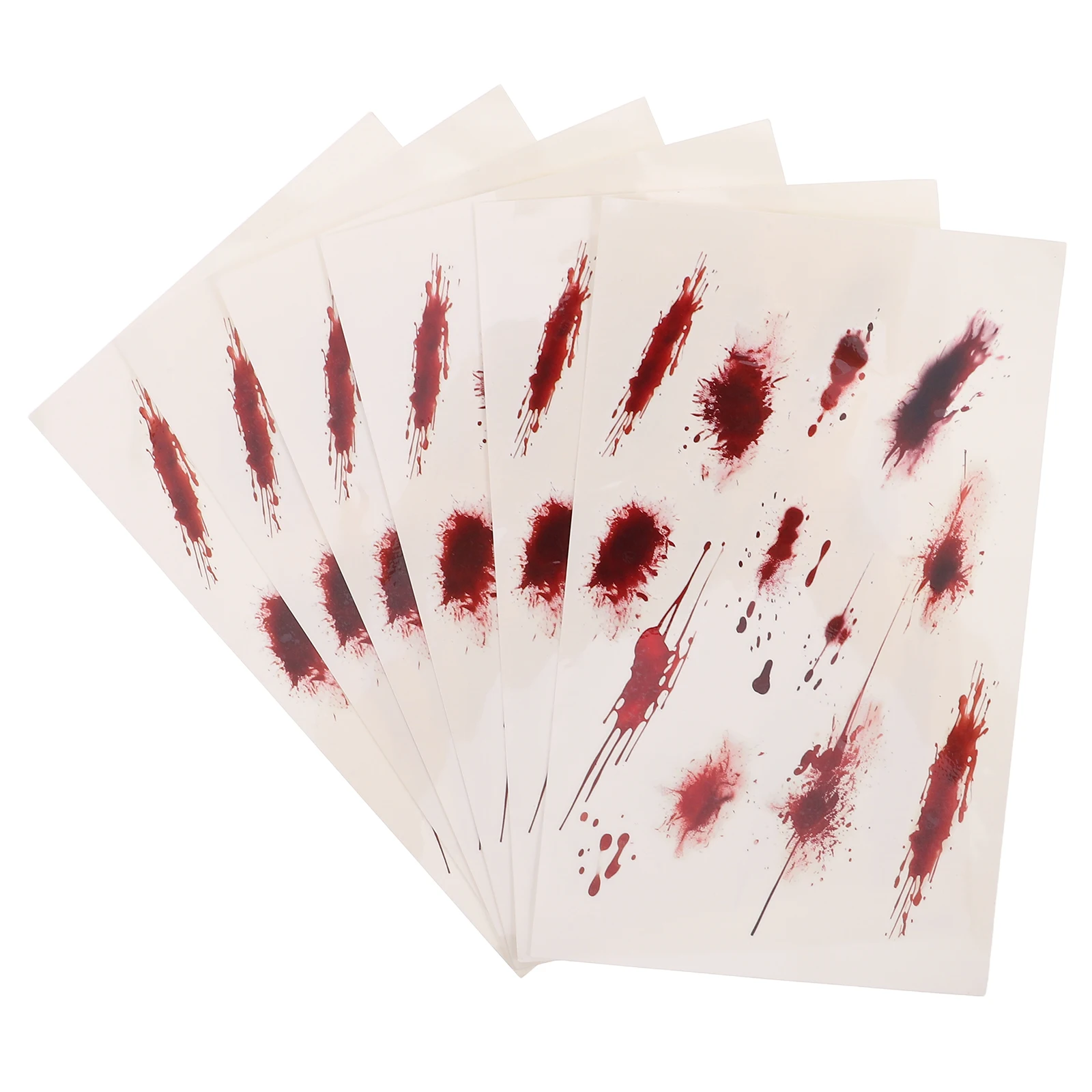 

6 Pcs Fake Scar Stickers Bleeding Wound Blood Makeup Bloody Geometry Body Arm