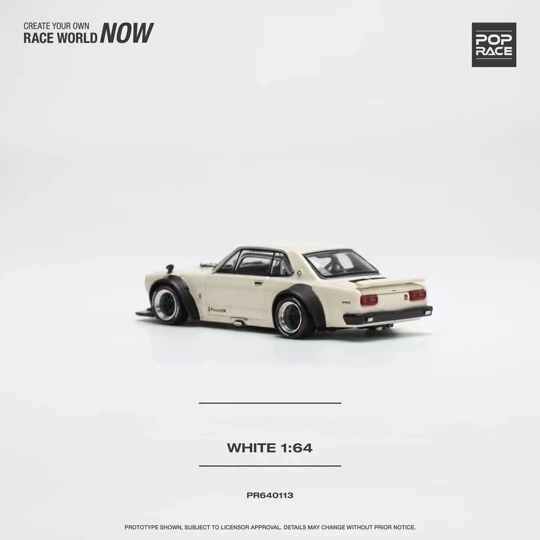 XCartoys x Pop Race 1:64 Skyline 2000 motor V8 DRIFT whiediecast Model Car