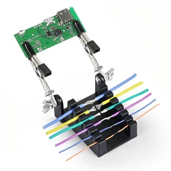 NEWACALOX Helping Hands Soldering Tool with 2 Flexible Arms PCB Holder Soldering Wire Holder for Electronics Repair, Jewelry DIY
