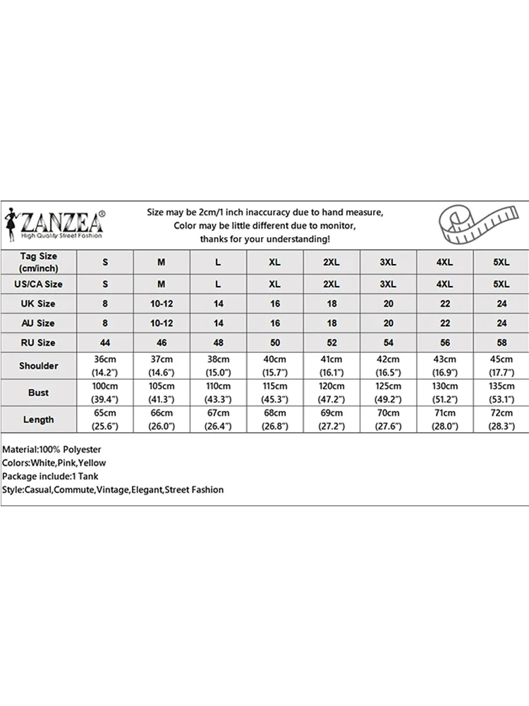 ZANZEA Damskie Koszulki T-shirty Letnie Bluzki 2025 Jednolite Bez Rękawów Modne Asymetryczne Tuniki Codzienne Luźne Szale Dekolt Okrągły Pulowery