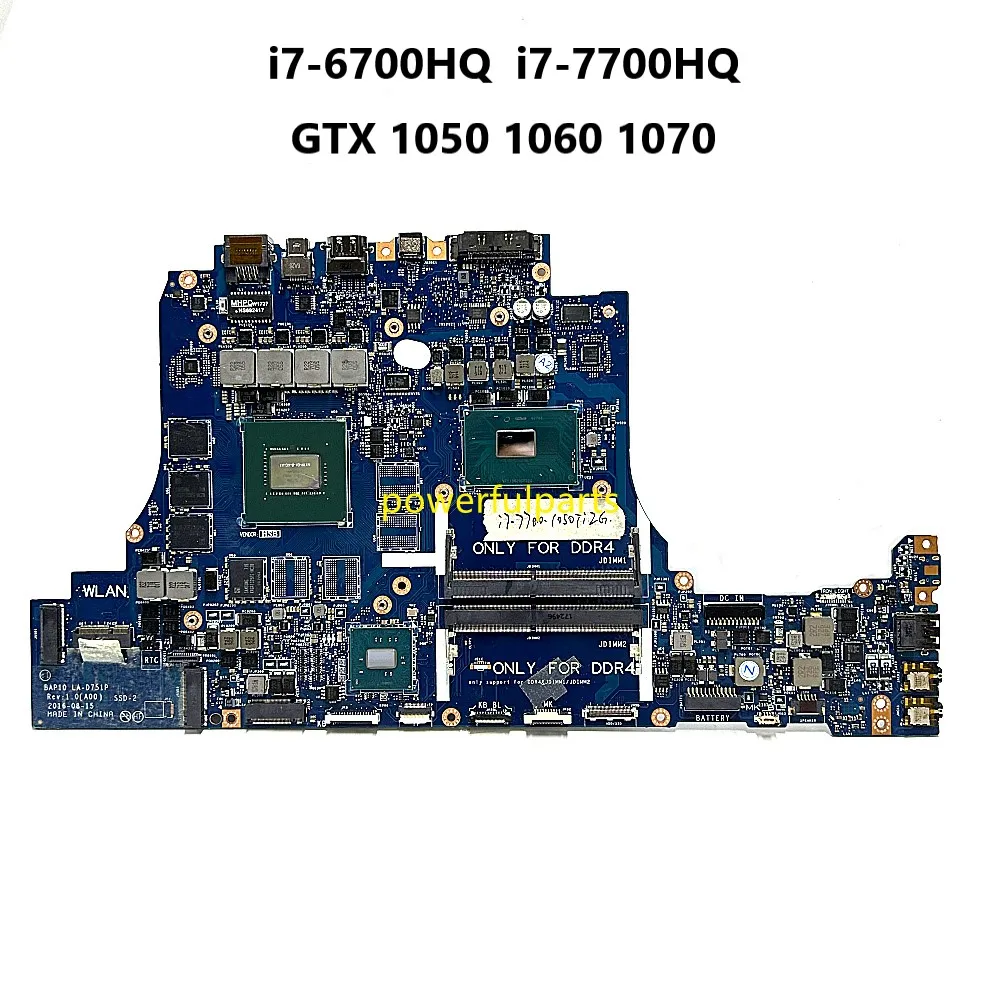

Материнская плата для Dell Alienware 15 R3 17 R4, модель BAP10 LA-D751P GTX1050 1060 1070 01224W 0JHRTF 0KPYXX, работает хорошо